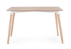 Tavolo David con gambe in legno di faggio, piano in mdf rivestito in carta melaminica