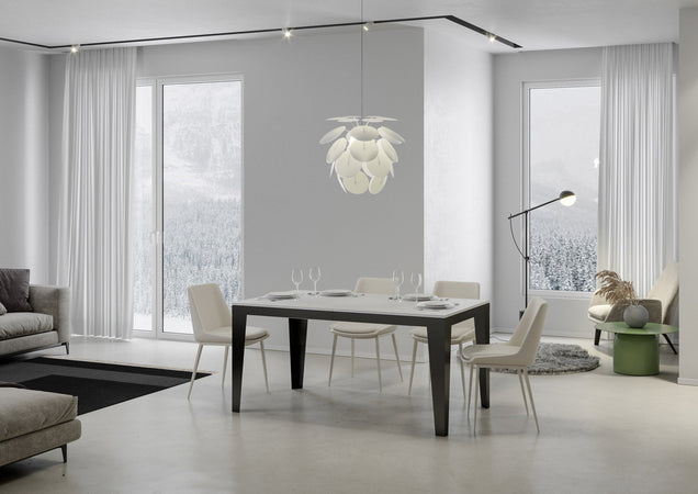 Tavolo "Udine" allungabile in legno per sala da pranzo