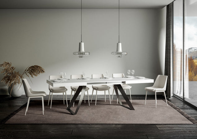 Tavolo "Alessandria" allungabile in legno per sala da pranzo