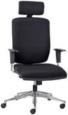 Poltrona ergonomica ignifuga con base in alluminio per ufficio direzionale