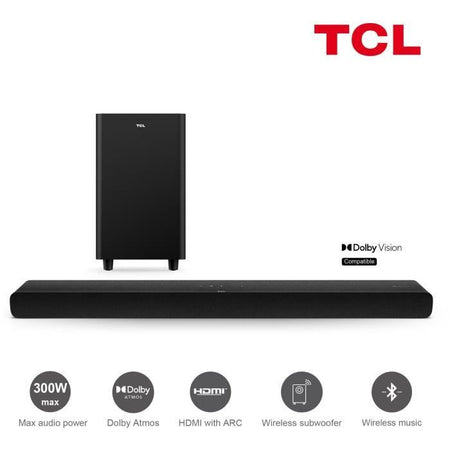 TCL TS8212 - Soundbar 2.1.2 - Subwoofer wireless - Dolby Atmos - HDMI eARC - Bluetooth - 300W