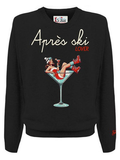 MC2 SAINT BARTH felpe senza cappuccio uomo mc2 saint barth - heron apres girl glass 00 emb - nero da uomo