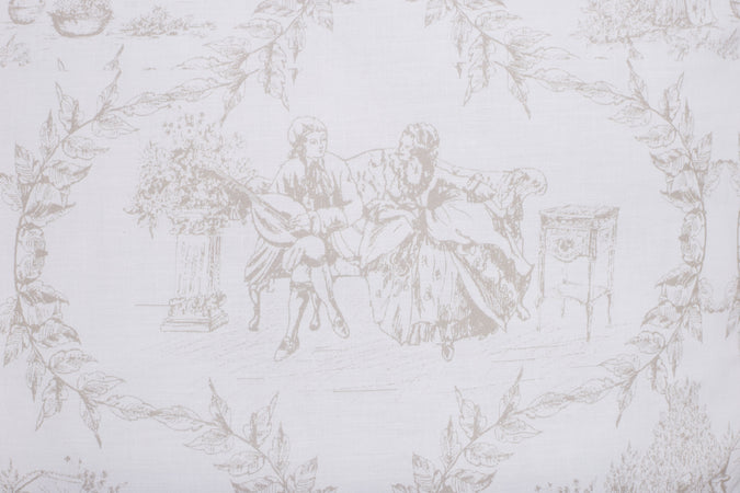 Set 2 federe coppia di federe stampa digitale 100% cotone Made in Italy Toile De Jouy Camargue