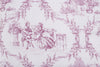 Set 2 federe coppia di federe stampa digitale 100% cotone Made in Italy Toile De Jouy Borgogna