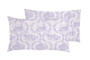 Set 2 federe coppia di federe stampa digitale 100% cotone Made in Italy Toile De Jouy Violetta