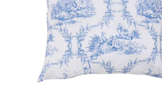 Set 2 federe coppia di federe stampa digitale 100% cotone Made in Italy Toile De Jouy Olimpia