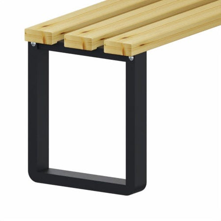 Panca spogliatoio di cm. 150 a 4 posti con struttura verniciata colore nero ghisa