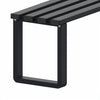 Panca per spogliatoio in metallo nero ghisa di cm. 150 a 4 posti
