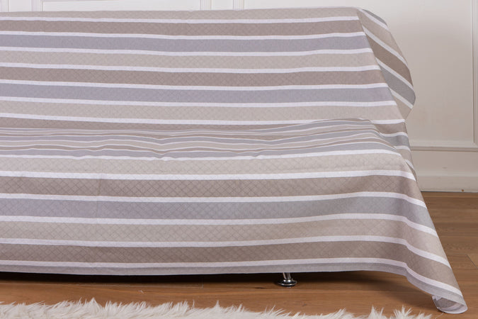 Telo arredo copritutto copriletto copridivano piquet arredatutto multiuso Made in italy RIGA TORTORA - SmartDecoHome