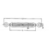 Tenditore Inox M8 Occhio-Occhio