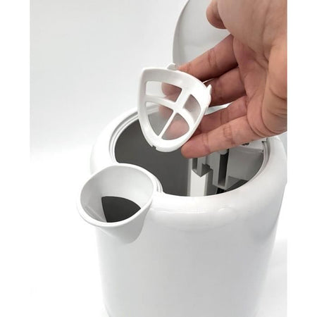 Bollitore elettrico - TERRAILLON  15351 DIAMANT Bianco  1,5 L - 2200 W - Base girevole a 360 - Base rialzata effetto diamante