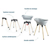 PACCHETTO BAGNO THERMOBABY VASCO 7 IN 1 CHARM GRIGIO