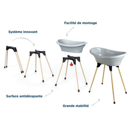 PACCHETTO BAGNO THERMOBABY VASCO 5 IN 1 CHARM GRIGIO