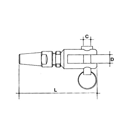 Terminale Rapido A Forcella Ø Mm.4