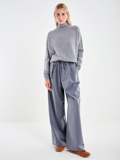 Pantalone ampio con coulisse grigio