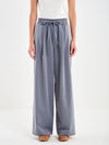 Pantalone ampio con coulisse grigio