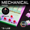 Tastiera meccanica da gioco combinata TKL + mouse - THE G-LAB - COMBO MERCURY W - Bianca
