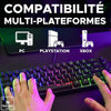 Tastiera da gioco - THE G-LAB - KEYZ-HYDROGEN/FR - Membrana nera al 60%.