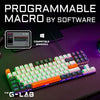Tastiera da gioco - THE G-LAB - KEYZ-MERCURY-C/FR - Meccanica - TKL - 3 colori Bianco+Nero+ArancioneFR