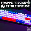 Tastiera gaming - THE G-LAB - KEYZ-HYDRO-BWR/FR - membrana 60% 3 colori tasti Blu-Bianco-Rosso
