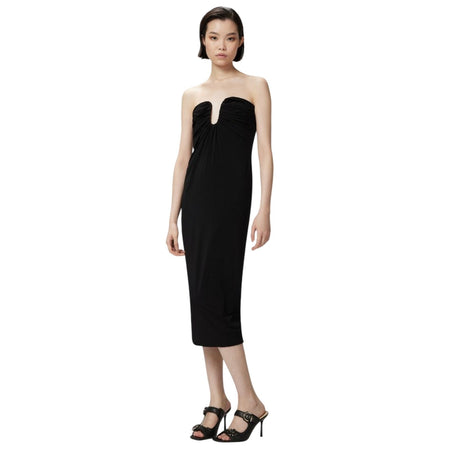 Pinko vestiti casual donna pinko - cenerino abito jersey light - nero da donna