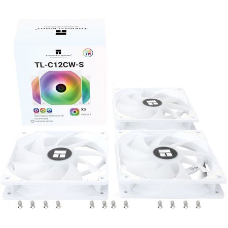 Thermalright - TL-C12CW-S (Bianco) - 3x120mm - Per case PC - Confezione da 3