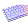 Tastiera da gioco - Membrana - The G-Lab - KEYZ HYDROGEN WL - Retroilluminazione arcobaleno - Wireless - Semi-meccanica - Azerty - Bianca