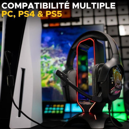 Cuffie da gioco cablate - The G-Lab - KORP COBALT 7.1 - Suono surround 7.1 - USB - RGB
