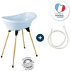 KIT VASCA THERMOBABY VASCO Fleur Bleue: vasca + piedini + tubo di scarico