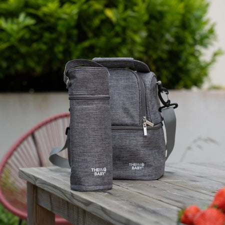 Portabiberon THERMOBABY - termico - grigio melange