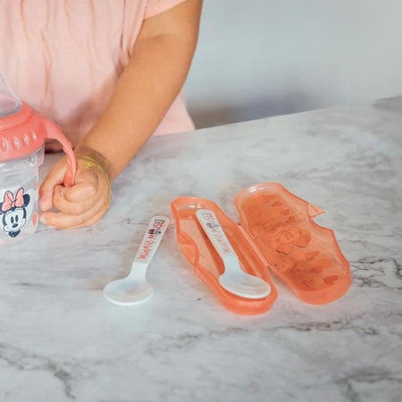 Confezione pasto THERMOBABY MINNIE 2a età - 3 piatti + una tazza + 1 cucchiaio