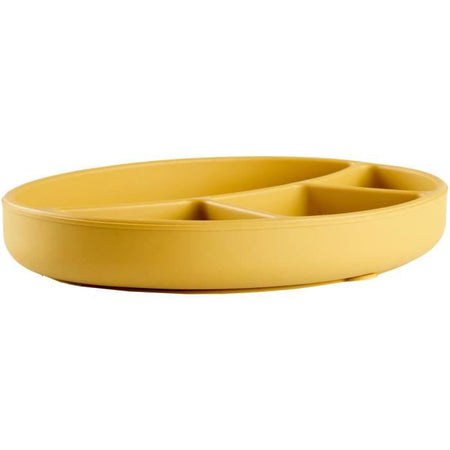 Piatto a ventosa - THERMOBABY - Silicone - Giallo Miele - A scomparti e antiscivolo