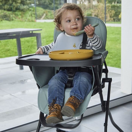 Piatto a ventosa - THERMOBABY - Silicone - Giallo Miele - A scomparti e antiscivolo