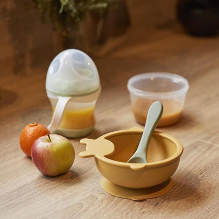 Bacinella - THERMOBABY - Silicone - Giallo Miele, antiscivolo e infrangibile