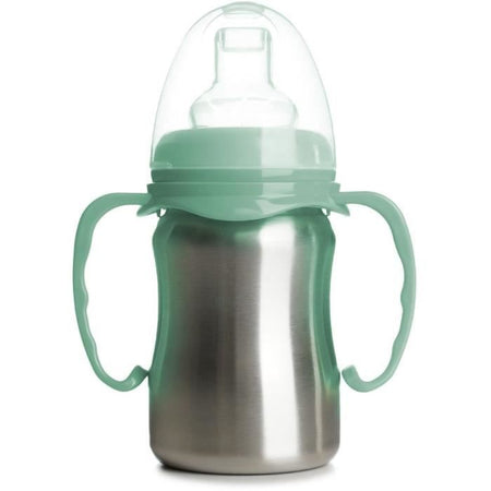 Tazza didattica - THERMOBABY - Acciaio inox - 180 ml - Verde cactus - Ergonomica e antigoccia