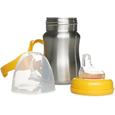 Tazza didattica - THERMOBABY - Acciaio inox - 180 ml - Giallo mango - Ergonomica e antigoccia