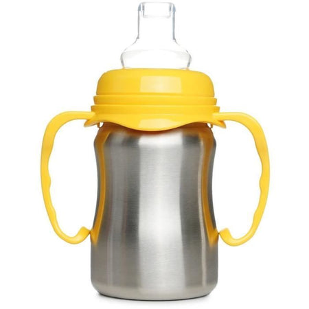 Tazza didattica - THERMOBABY - Acciaio inox - 180 ml - Giallo mango - Ergonomica e antigoccia