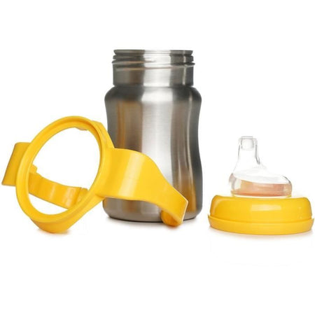 Tazza didattica - THERMOBABY - Acciaio inox - 180 ml - Giallo mango - Ergonomica e antigoccia