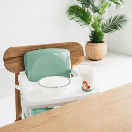 Seggiolino rialzato - THERMOBABY - GUSTO 2-in-1 - Verde salvia - Espandibile e trasportabile
