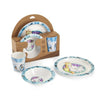 Booster della sedia per bambini + scatole di conservazione + scatola piatto a microonde + bavaglini semi-rigidi