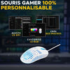 Mouse da gioco cablato - The G-Lab - KULT-OXYGEN - RGB - 12800 DPI - Bianco