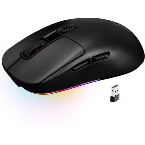Mouse da gioco competitivo - Con cavo o wireless - The G-Lab - KULT-TITAN - RGB - 12000 DPI - Nero
