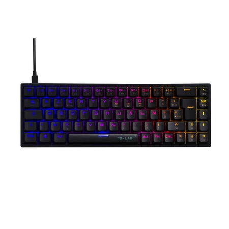 Tastiera da gioco - The G-Lab - KEYZ TITAN - Meccanica (interruttore rosso) - Cablata - RGB - Nera