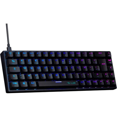 Tastiera da gioco - The G-Lab - KEYZ TITAN - Meccanica (interruttore rosso) - Cablata - RGB - Nera