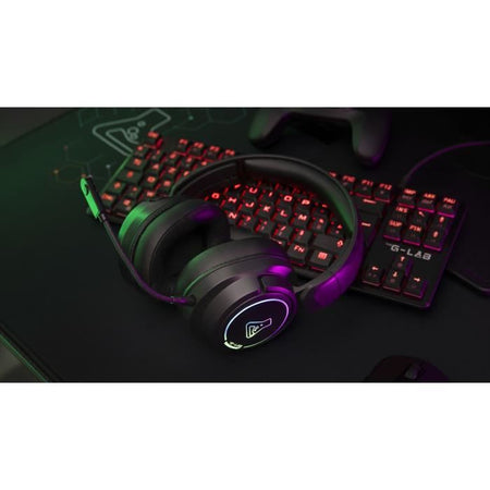 Cuffie da gioco wireless - The G-Lab - KORP IRIDIUM - Microfono - RGB - PC/PS4/Xbox One - Nero