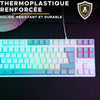 Tastiera da gioco - The G-Lab - KEYZ CAESIUM - RGB - Bianco e grigio - TKL