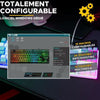 Tastiera da gioco - The G-Lab - KEYZ CAESIUM - RGB - Bianco e grigio - TKL