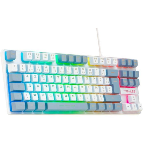 Tastiera da gioco - The G-Lab - KEYZ CAESIUM - RGB - Bianco e grigio - TKL