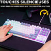 Tastiera da gioco - The G-Lab - KEYZ CAESIUM - RGB - Bianco e grigio - TKL