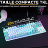 Tastiera da gioco - The G-Lab - KEYZ CAESIUM - RGB - Bianco e grigio - TKL